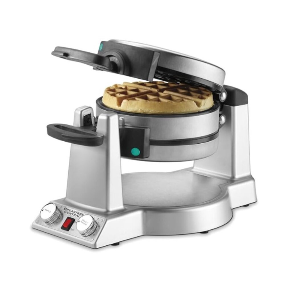 Cuisinart Silver and Black Rotating Belgian Waffle Maker